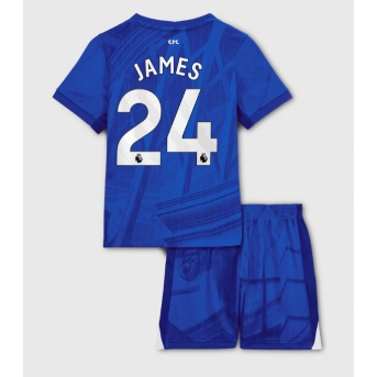 Billige Fotballdrakt Chelsea Reece James #24 Replika Hjemmedraktsett Barn 2025-26 Kortermet (med bukser)